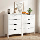4-Drawer Dresser Wooden Nightstand with Anti-Tipping Kits-White by LJGDeals