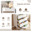 4-Drawer Dresser Wooden Nightstand with Anti-Tipping Kits-White by LJGDeals