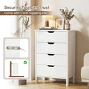 4-Drawer Dresser Wooden Nightstand with Anti-Tipping Kits-White by LJGDeals