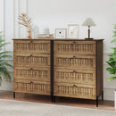 4-Drawer Dresser with Interlocking Mechanism and Metal Legs for Bedroom-Oak by LJGDeals