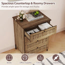 4-Drawer Dresser with Interlocking Mechanism and Metal Legs for Bedroom-Oak by LJGDeals