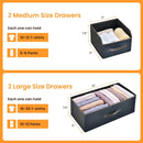 4-Drawer Free Standing Storage Dresser with 2 Open Shelves-Rustic Brown by DirectDeals