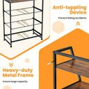 4-Drawer Free Standing Storage Dresser with 2 Open Shelves-Rustic Brown by LJGDeals