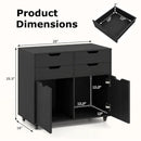 4 Drawer File Cabinet with Wheels for Home Office Organization by LJGDeals