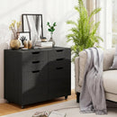 4 Drawer File Cabinet with Wheels for Home Office Organization by LJGDeals