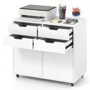 4 Drawer File Cabinet with Wheels for Home Office Organization by LJGDeals