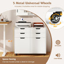 4 Drawer File Cabinet with Wheels for Home Office Organization by LJGDeals