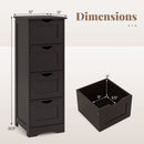 4-Drawer Freestanding Floor Cabinet with Anti-Toppling Device by LJGDeals
