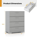 4 Drawer Storage Cabinet with Metal Legs Handles with Anti-Toppling Devices by LJGDeals