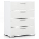 4 Drawer Storage Cabinet with Metal Legs Handles with Anti-Toppling Devices by LJGDeals