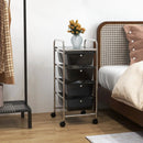 4-Drawer Cart Storage Bin Organizer Rolling with Plastic Drawers by LJGDeals