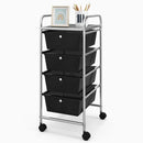 4-Drawer Cart Storage Bin Organizer Rolling with Plastic Drawers by LJGDeals