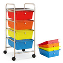 4-Drawer Cart Storage Bin Organizer Rolling with Plastic Drawers by LJGDeals