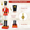 4 FT Christmas Nutcracker with High Hat & Beautiful Scepter by LJGDeals