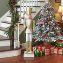 4 FT Christmas Nutcracker with High Hat & Beautiful Scepter by LJGDeals