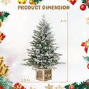 4 FT Pre-lit Artificial Entrance Christmas Tree 100 LED Lights by LJGDeals