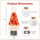 4 Feet Artificial Christmas Tree with 300 Branch Tips and 100 Warm White LED Lights by LJGDeals