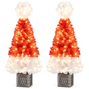 4 Feet Artificial Christmas Tree with 300 Branch Tips and 100 Warm White LED Lights