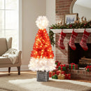 4 Feet Artificial Christmas Tree with 300 Branch Tips and 100 Warm White LED Lights by LJGDeals
