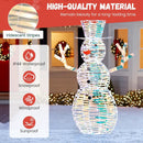 4 Feet Iridescent Christmas Snowman with White LED Lights and Ground Stakes by LJGDeals