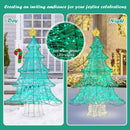 4 Feet Lighted Artificial Christmas Tree with 520 LED Lights and Top Star by LJGDeals