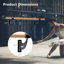 4 Feet Wall-Mounted Ballet Barre for Yoga-Black by LJGDeals