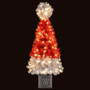 4 Ft Artificial Christmas Tree Santa Hat Xmas Tree with 300 Branch Tips Red by LJGDeals