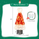4 Ft Artificial Christmas Tree Santa Hat Xmas Tree with 300 Branch Tips Red by LJGDeals