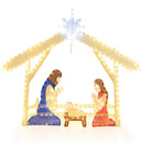 4 Ft Lighted Nativity Scene Pre-lit Christmas Holy Family Set by LJGDeals