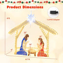 4 Ft Lighted Nativity Scene Pre-lit Christmas Holy Family Set by LJGDeals