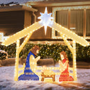 4 Ft Lighted Nativity Scene Pre-lit Christmas Holy Family Set by LJGDeals