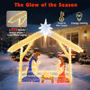 4 Ft Lighted Nativity Scene Pre-lit Christmas Holy Family Set by LJGDeals