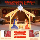 4 Ft Lighted Nativity Scene Pre-lit Christmas Holy Family Set