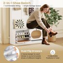4-In-1 Hall Tree with Coat Rack and Flip Drawers for Entryway Mudroom by LJGDeals
