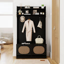 4-In-1 Hall Tree with Coat Rack and Flip Drawers for Entryway Mudroom by LJGDeals