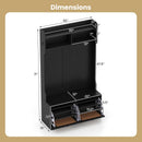 4-In-1 Hall Tree with Coat Rack and Flip Drawers for Entryway Mudroom by LJGDeals
