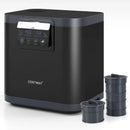 4 L Electric Composter with Lid and LED Display for Kitchen-Black by LJGDeals