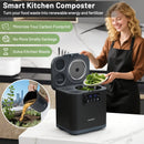 4 L Electric Composter with Lid and LED Display for Kitchen-Black by LJGDeals