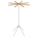4 Legs Foldable Clothes Drying Rack with 8 Bamboo Hanging Rods and 40 Hanger Slots
