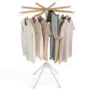 4 Legs Foldable Clothes Drying Rack with 8 Bamboo Hanging Rods and 40 Hanger Slots by LJGDeals