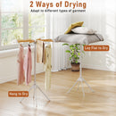 4 Legs Foldable Clothes Drying Rack with 8 Bamboo Hanging Rods and 40 Hanger Slots by LJGDeals
