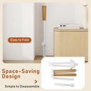 4 Legs Foldable Clothes Drying Rack with 8 Bamboo Hanging Rods and 40 Hanger Slots