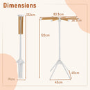 4 Legs Foldable Clothes Drying Rack with 8 Bamboo Hanging Rods and 40 Hanger Slots by LJGDeals