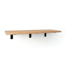 Deep Shelf with Black Steel L Brackets by NookWoodworking