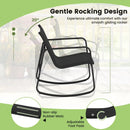 4 PCS Patio Furniture Set Outdoor Rocker Chair Conversation Set-Black by LJGDeals