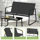 4 PCS Patio Furniture Set Outdoor Rocker Chair Conversation Set-Black by LJGDeals