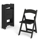 4 Pack Resin Folding Chairs with Padded Seat by LJGDeals