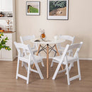 4 Pack Resin Folding Chairs with Padded Seat by LJGDeals