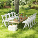 4 Pack Resin Folding Chairs with Padded Seat by LJGDeals
