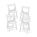 4 Pack Resin Folding Chairs with Padded Seat by LJGDeals